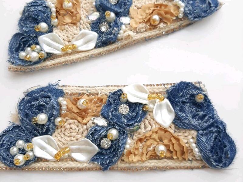 Capellada Jeans Flor Beige