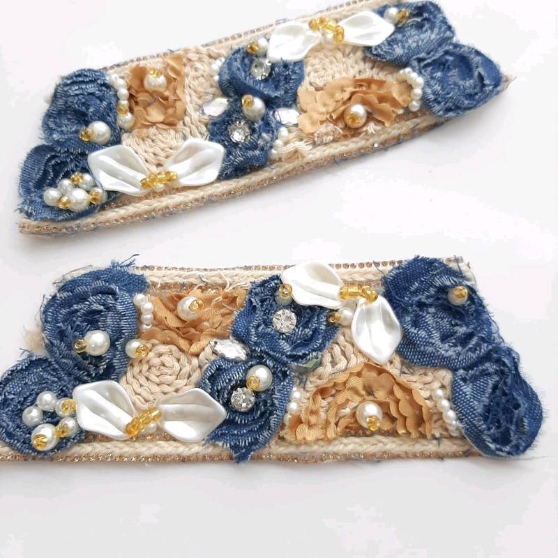 Capellada Jeans Flor Beige