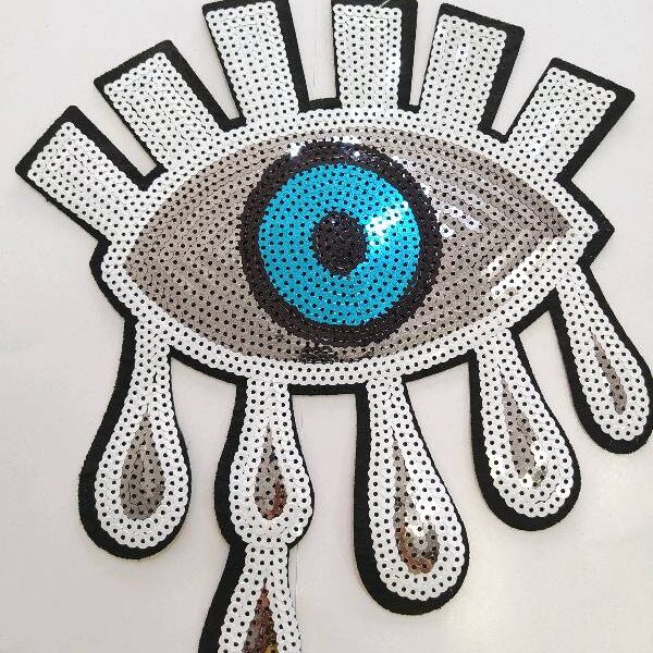 Aplique Ojo Mediano Blanco