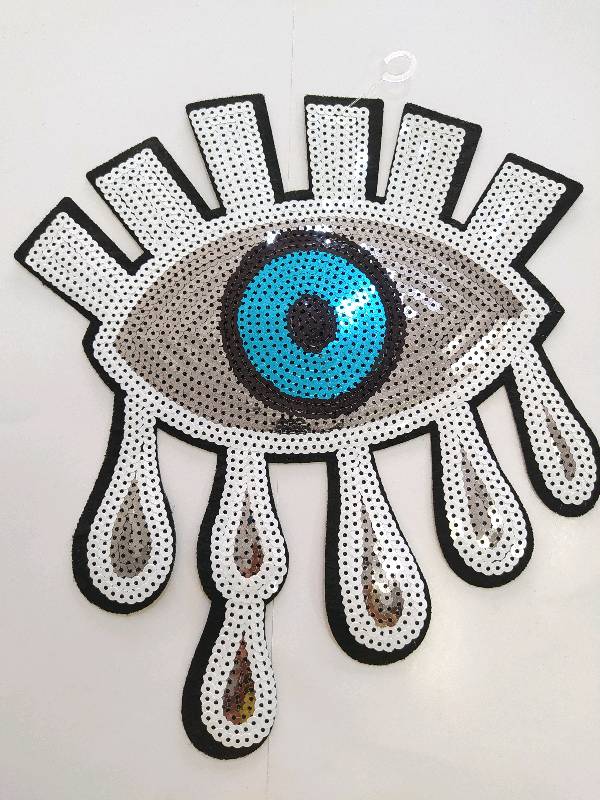 Aplique Ojo Mediano Blanco