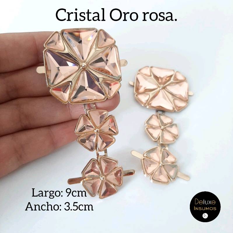 Bajante Cristal oro rosa