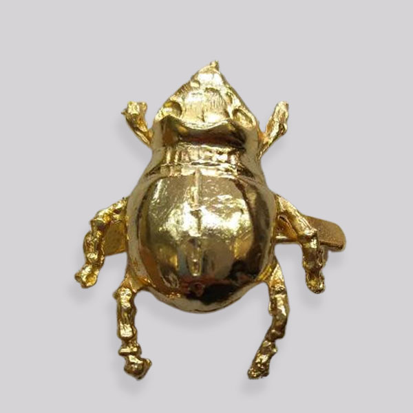 Escarabajo cabeza plana oro