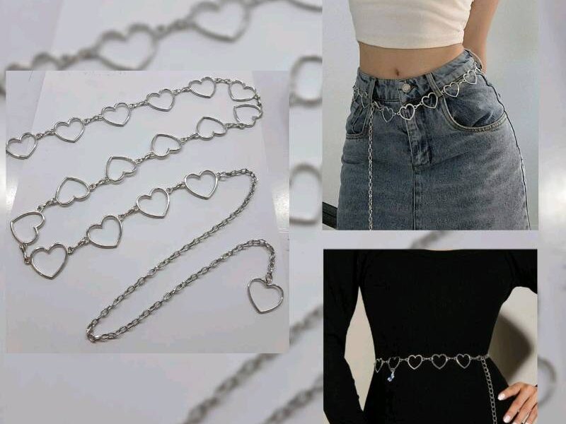 Cadena corazón plata