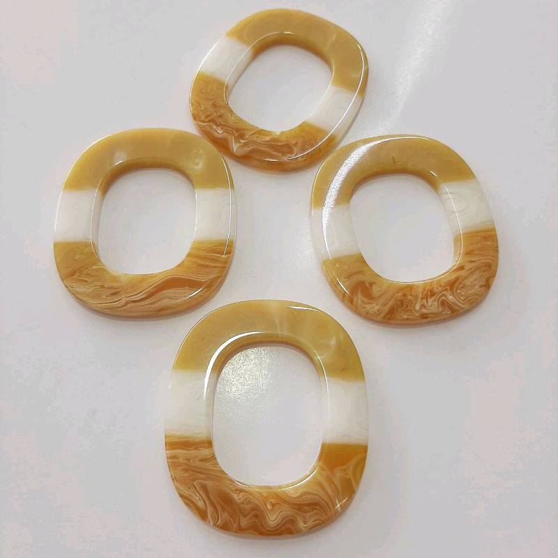 ARO SEMI CUADRADO BEIGE BETEADO