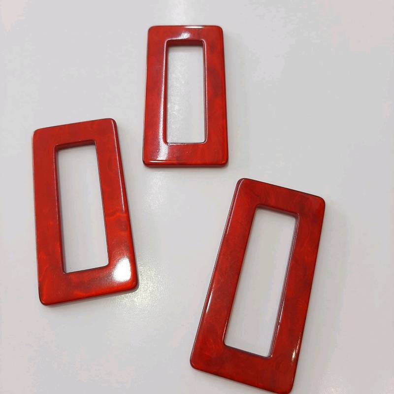 RECTÁNGULO RESINA ROJA