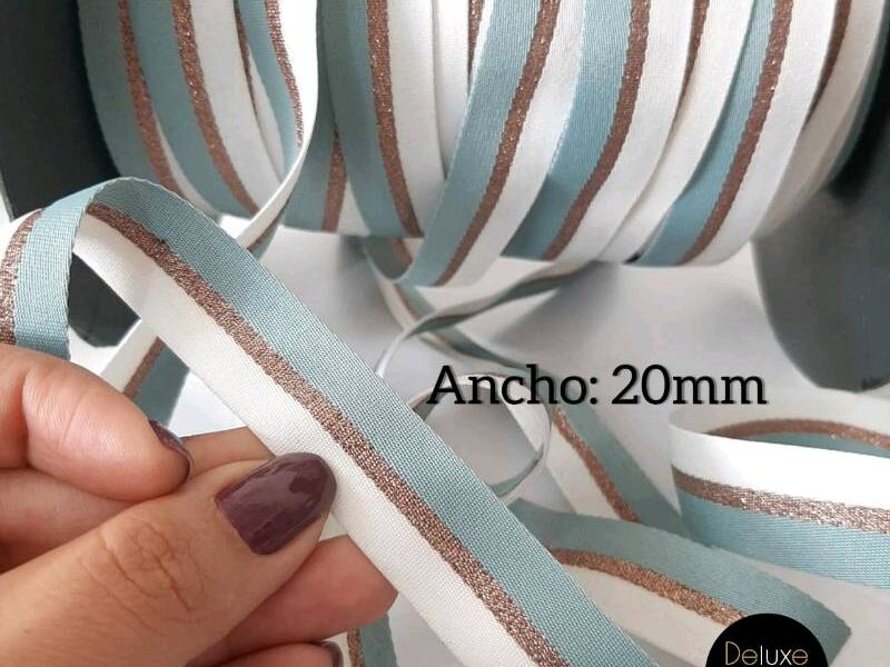 Cinta Escarcha Azul Celeste